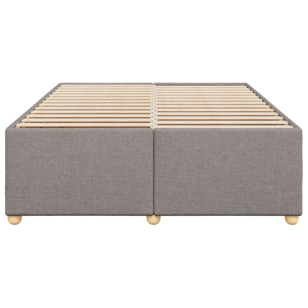 Cama sem colchão 140x200 cm tecido castanho-acinzentado