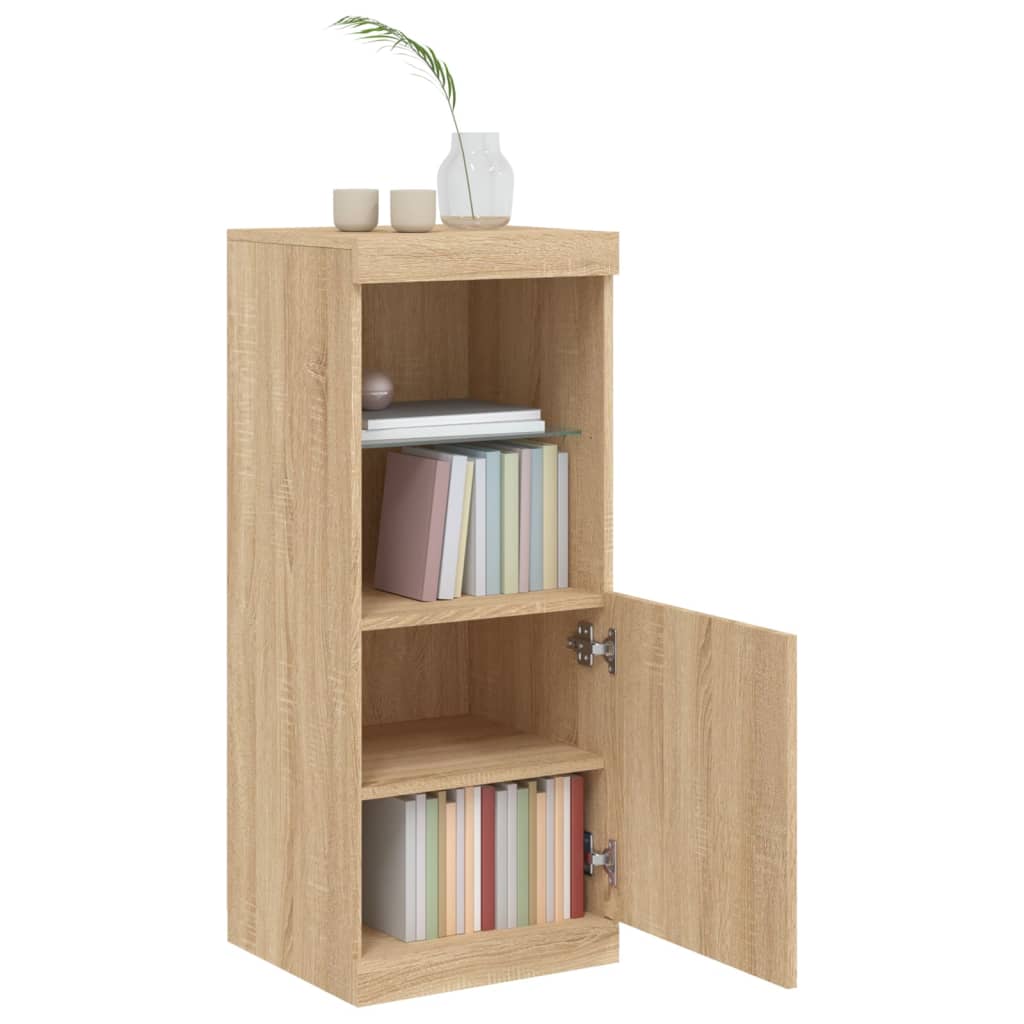 Aparador com luzes LED 41x37x100 cm carvalho sonoma