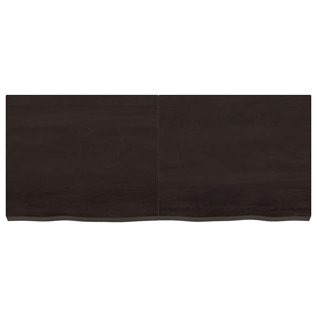 Bancada p/ wc 120x50x(2-6)cm madeira tratada maciça castanho
