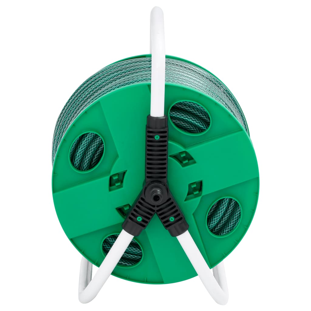 Enrolador independente com mangueira de 30 m PVC verde