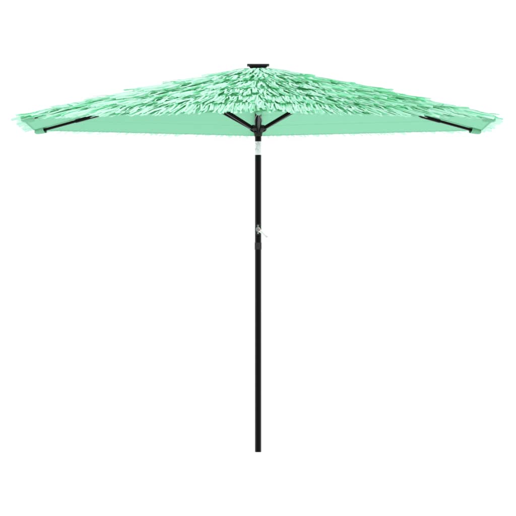 Guarda-sol de jardim com poste de aço 288x288x225 cm verde