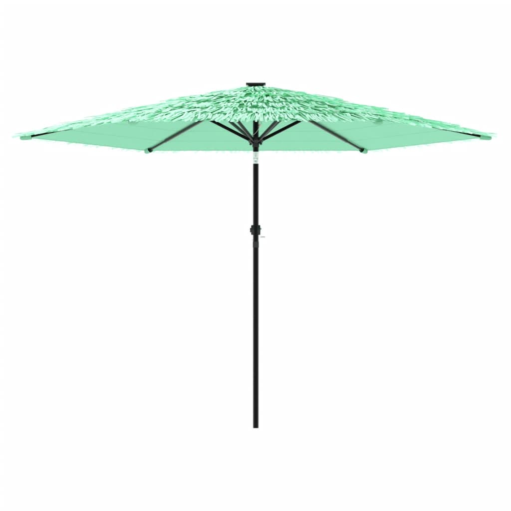 Guarda-sol de jardim com poste de aço 288x288x225 cm verde