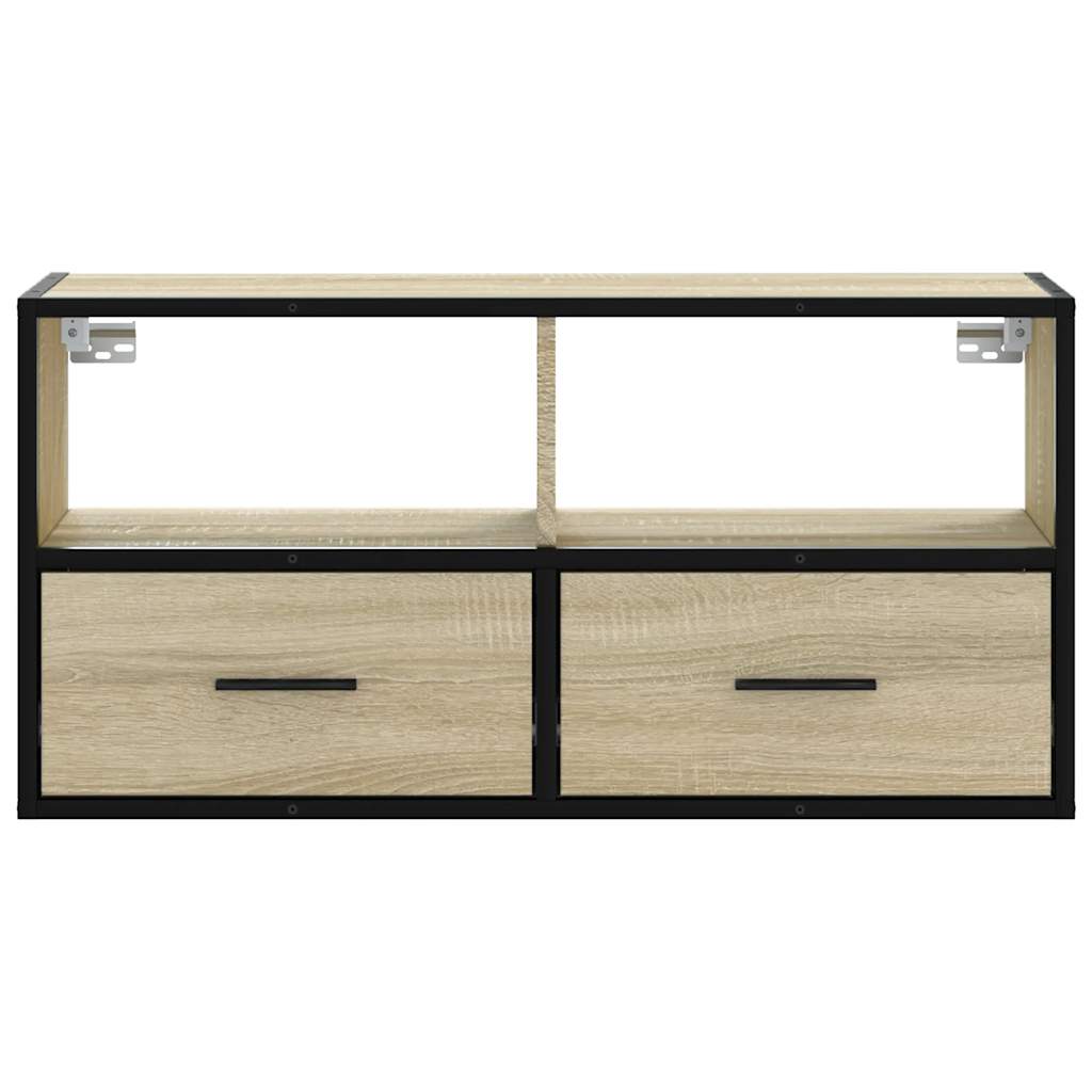 Móvel p/ TV 80x31x39,5 cm deriv. madeira/metal carvalho sonoma