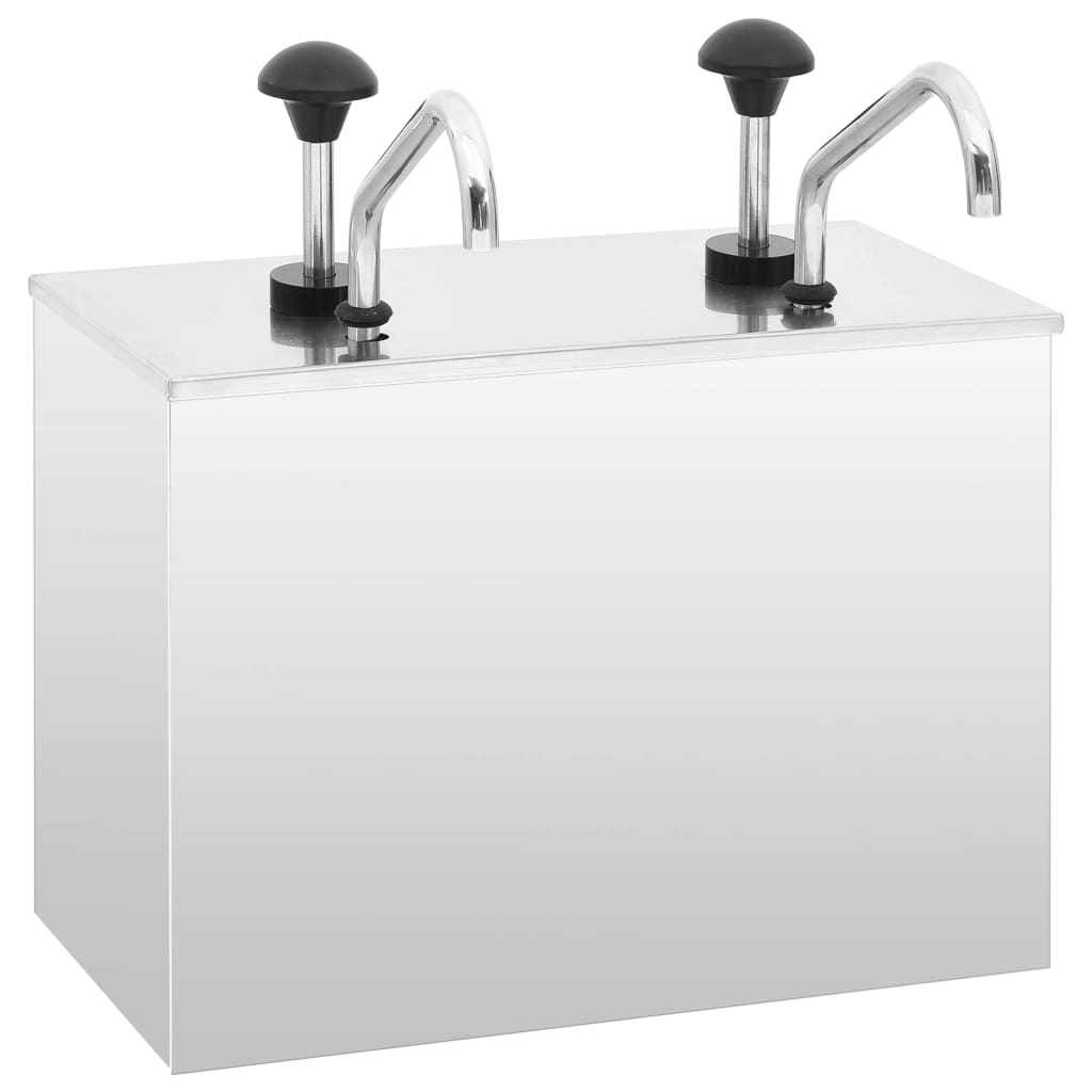 Dispensador de molhos aço inoxidável 2 x 3,5 l
