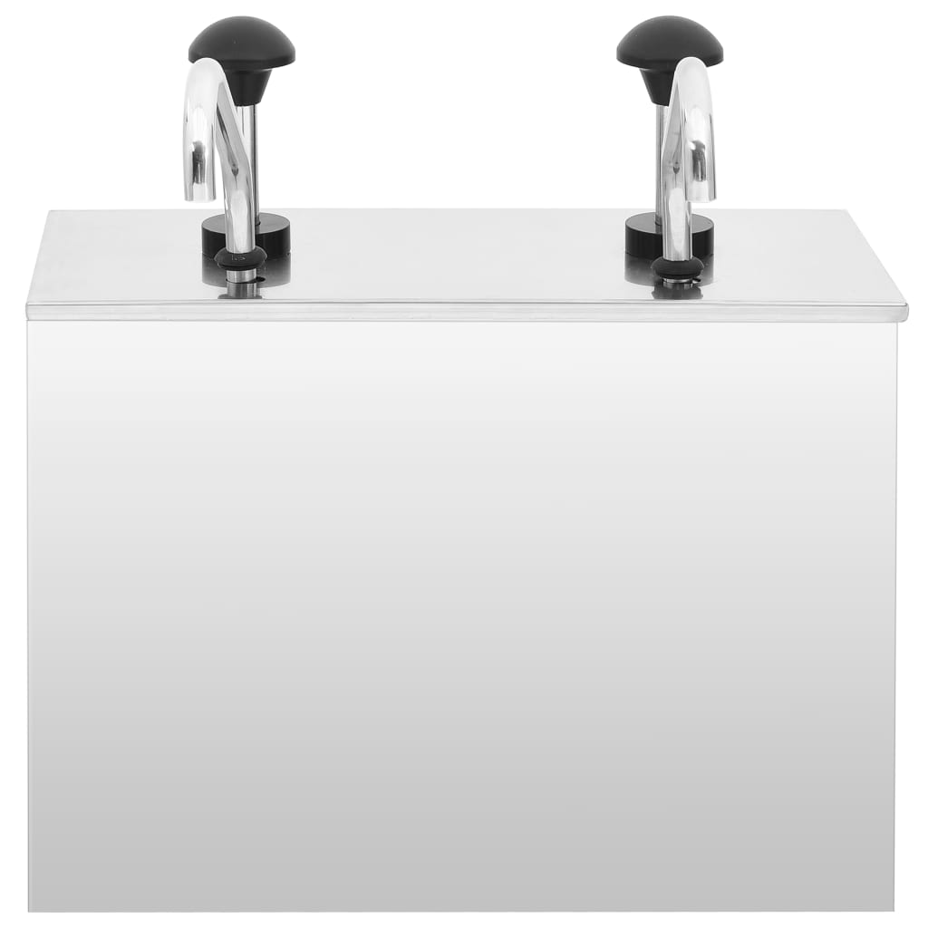 Dispensador de molhos aço inoxidável 2 x 3,5 l