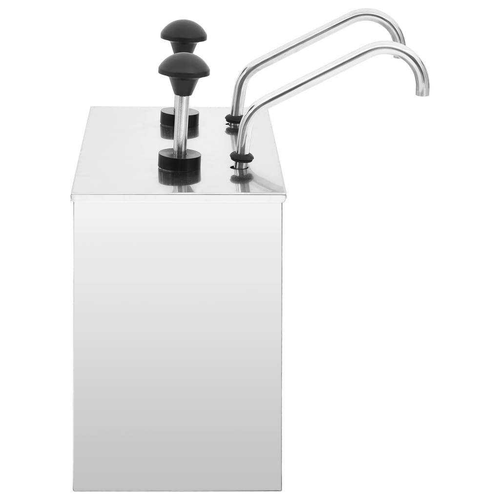 Dispensador de molhos aço inoxidável 2 x 3,5 l