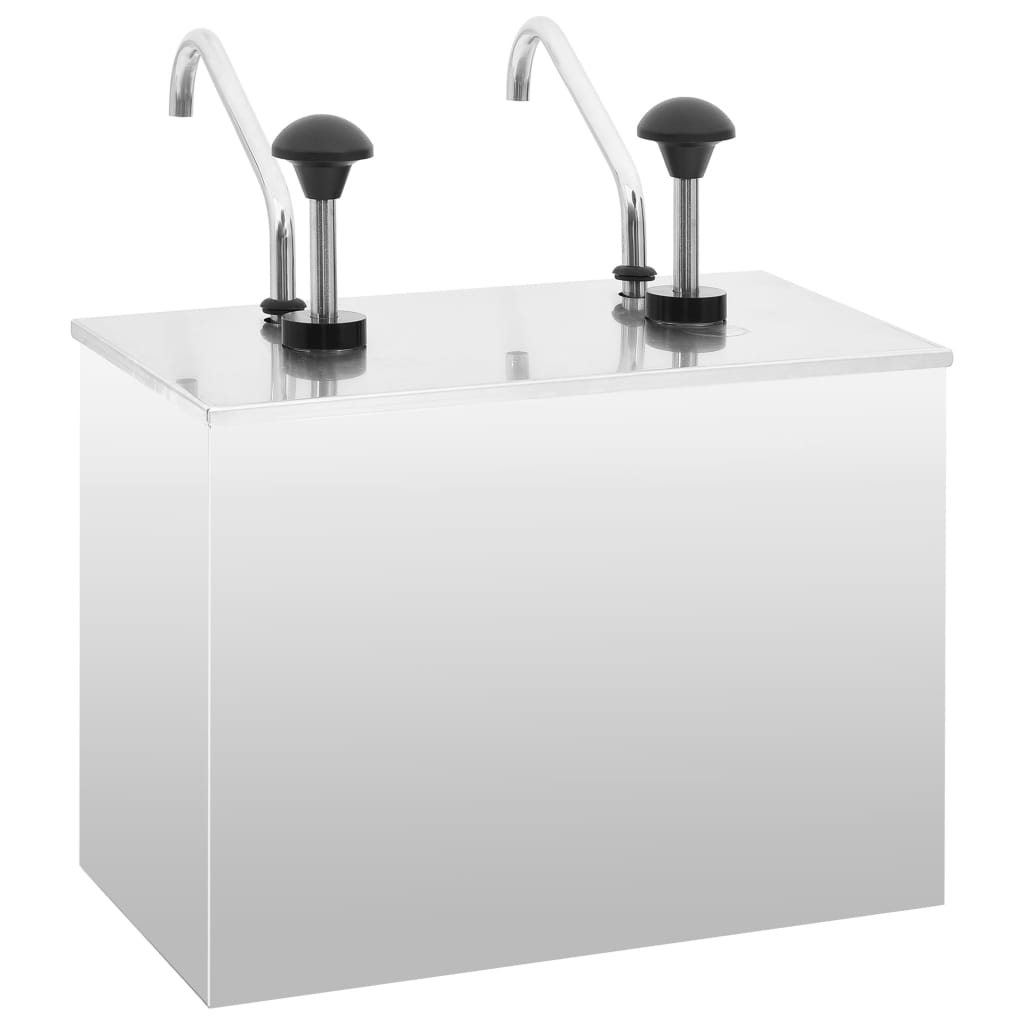 Dispensador de molhos aço inoxidável 2 x 3,5 l