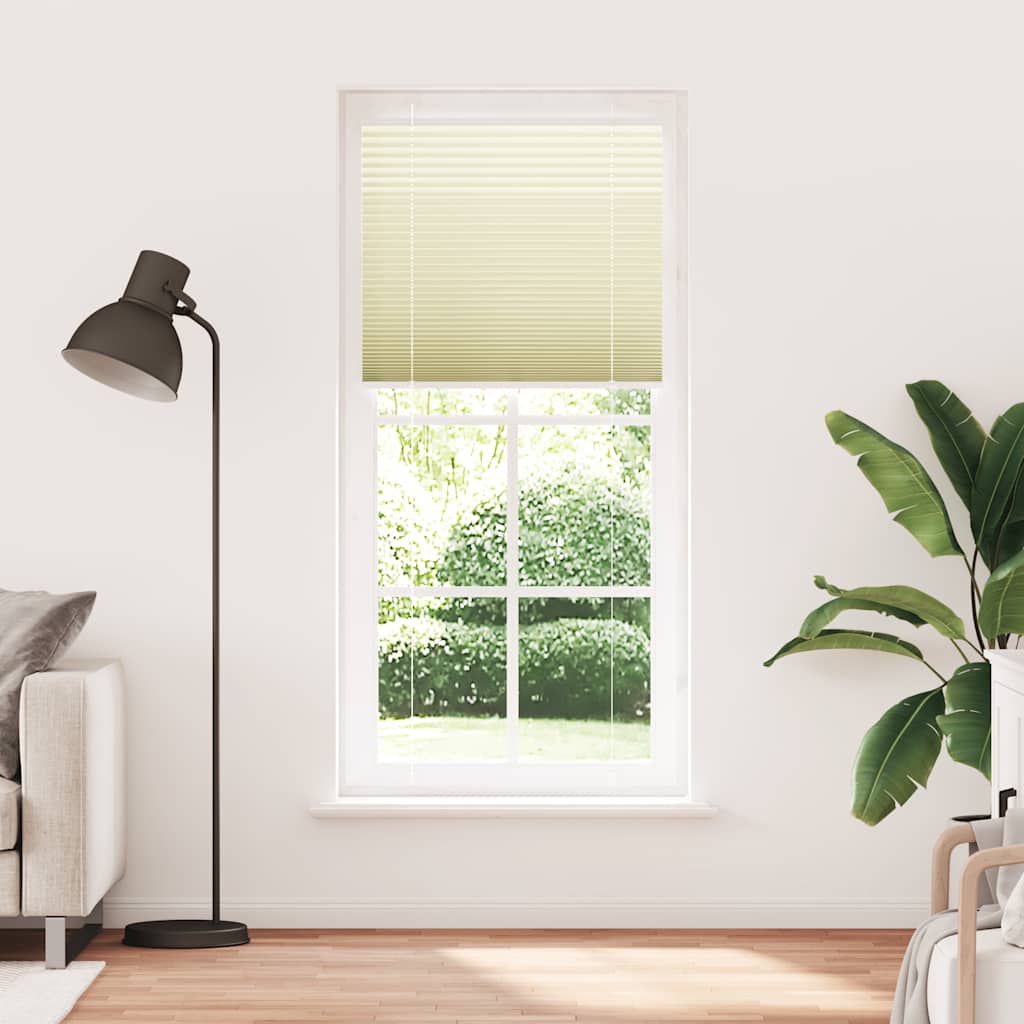 Creme plissada cega 85x200 cm largura tecido 84,4 cm poliéster
