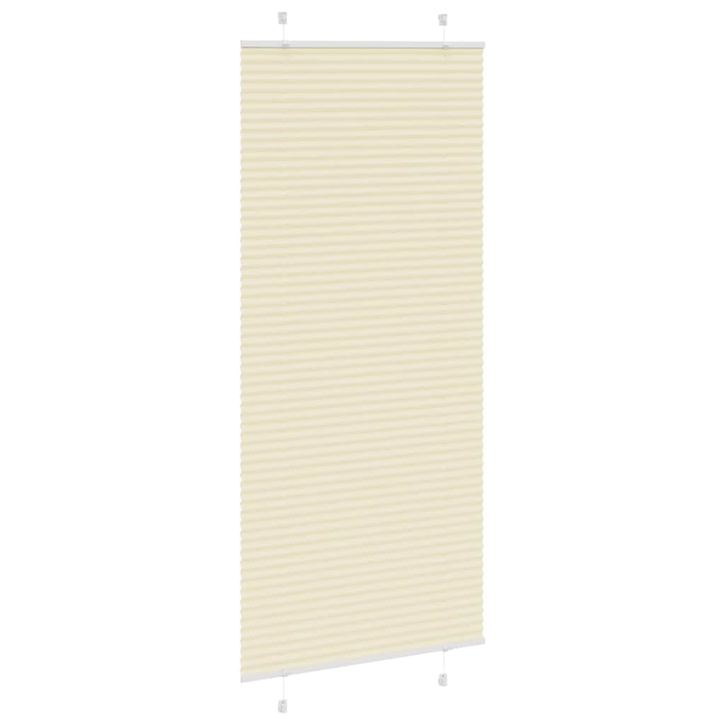 Creme plissada cega 85x200 cm largura tecido 84,4 cm poliéster