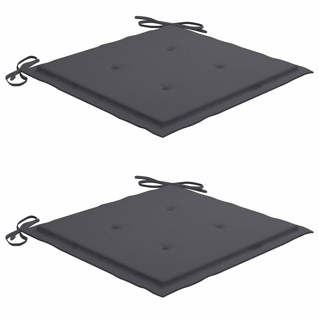 Cadeiras exterior dobráveis c/ almofadões 2 pcs acácia maciça