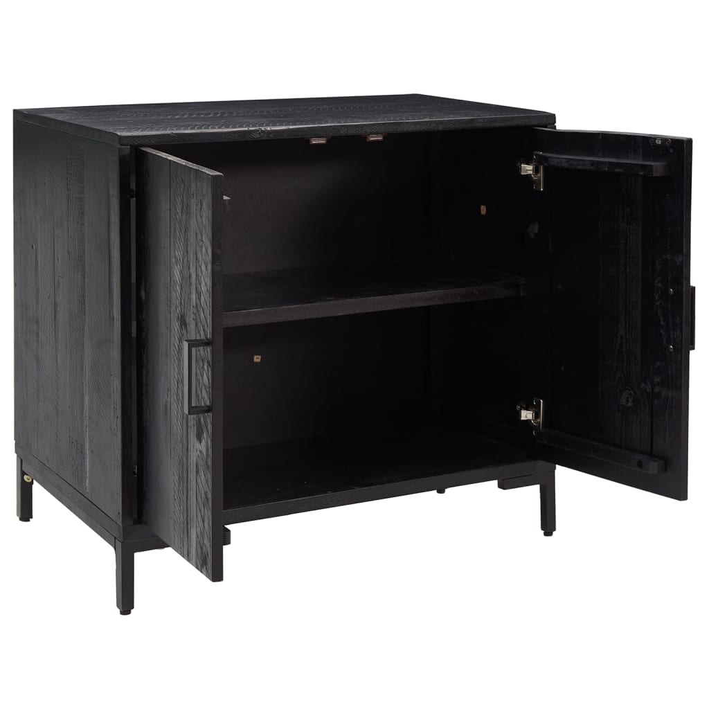 Aparador 75x35x70 cm pinho maciço preto