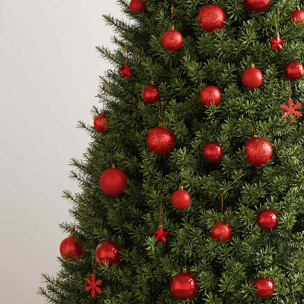111 Pcs conjunto de enfeites de natal poliestireno vermelho