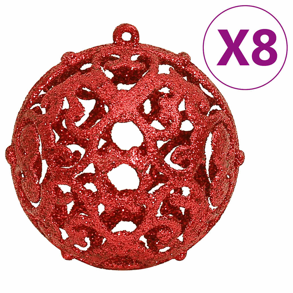 111 Pcs conjunto de enfeites de natal poliestireno vermelho