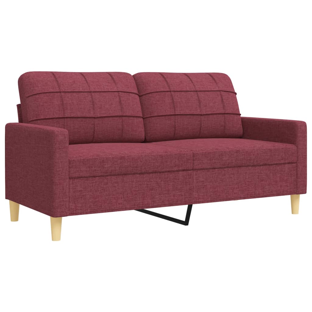 3 Pcs conjunto de sofás c/ almofadas/apoio pés tecido
