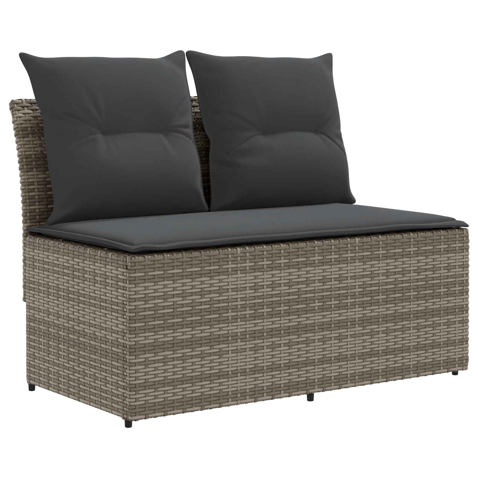 2 Peça sofá do meio para jardim com mesa elevatória vime PE