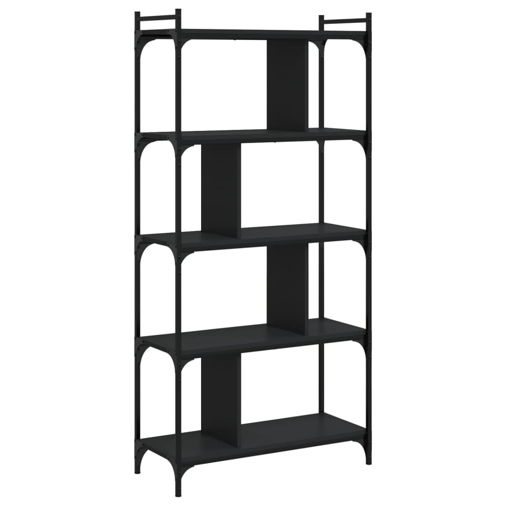 Estante c/ 5 prateleiras 76x32x158 cm derivados madeira preto