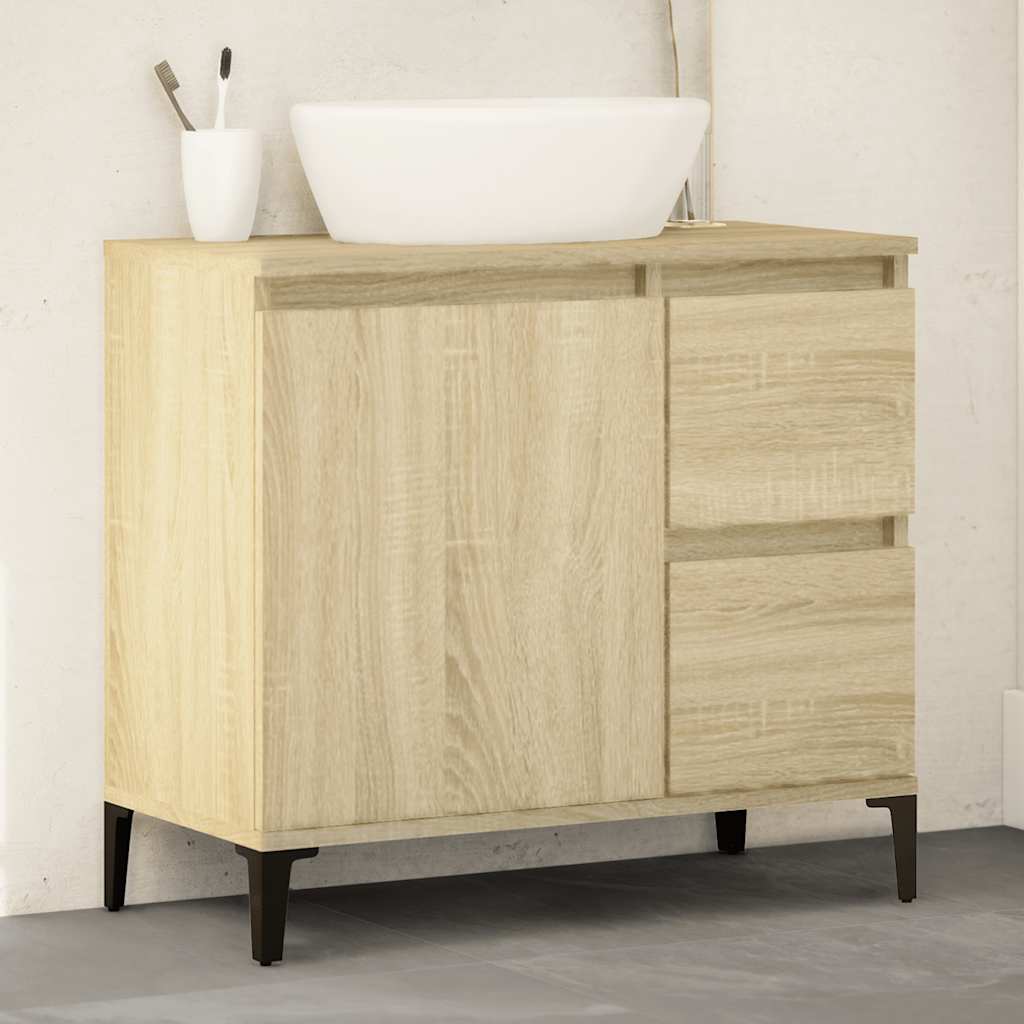 Armário wc 65x33x60 cm derivados de madeira carvalho sonoma