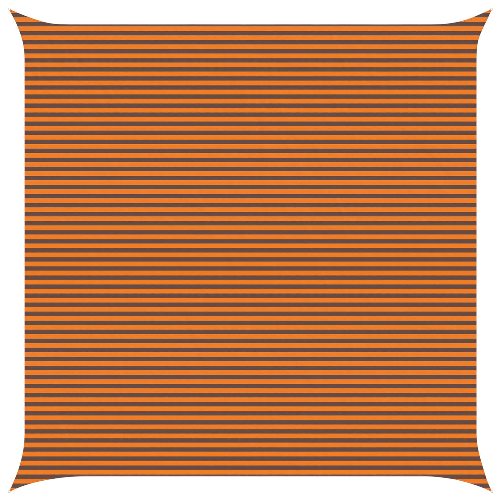 Vela de sombra solar laranja e marrom 7 x 7 m