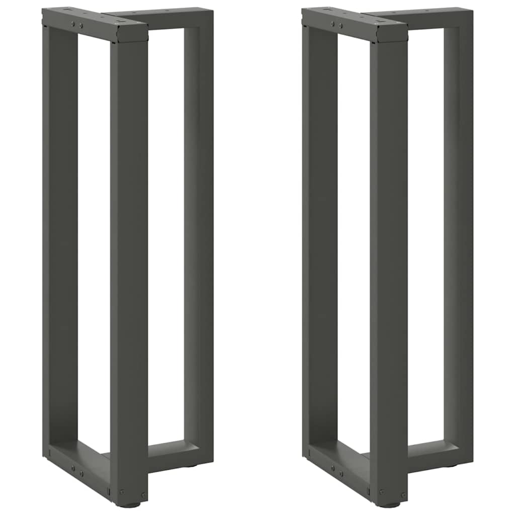 Pés para mesa de bar em forma de t, 2 peças, antracite, 50x35x(110-111) cm, aço