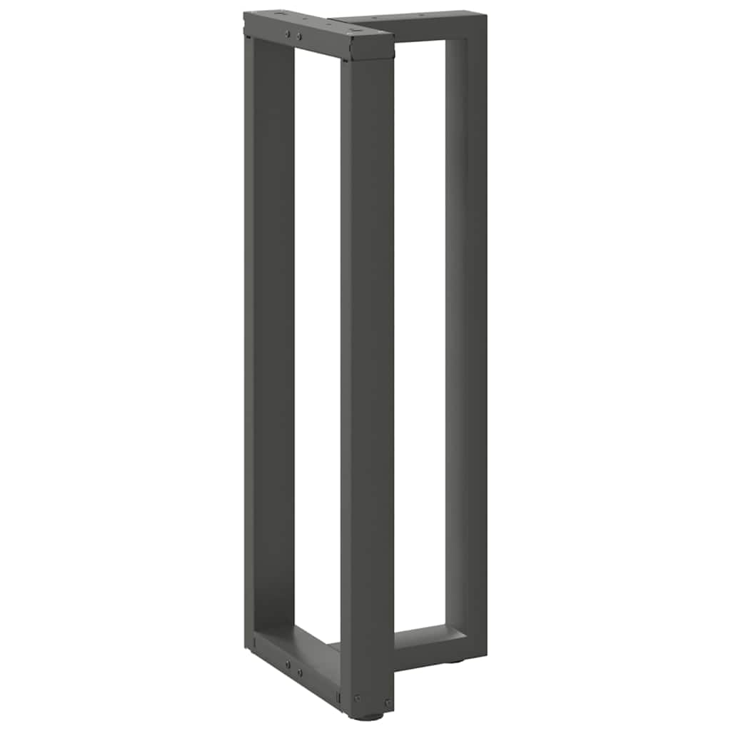 Pés para mesa de bar em forma de t, 2 peças, antracite, 50x35x(110-111) cm, aço