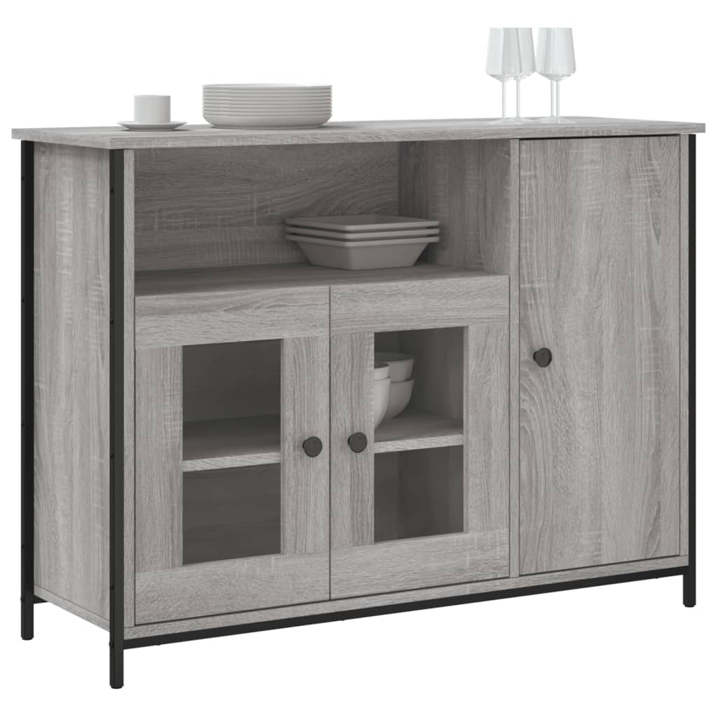 Aparador 100x35x75 cm derivados de madeira cinzento sonoma