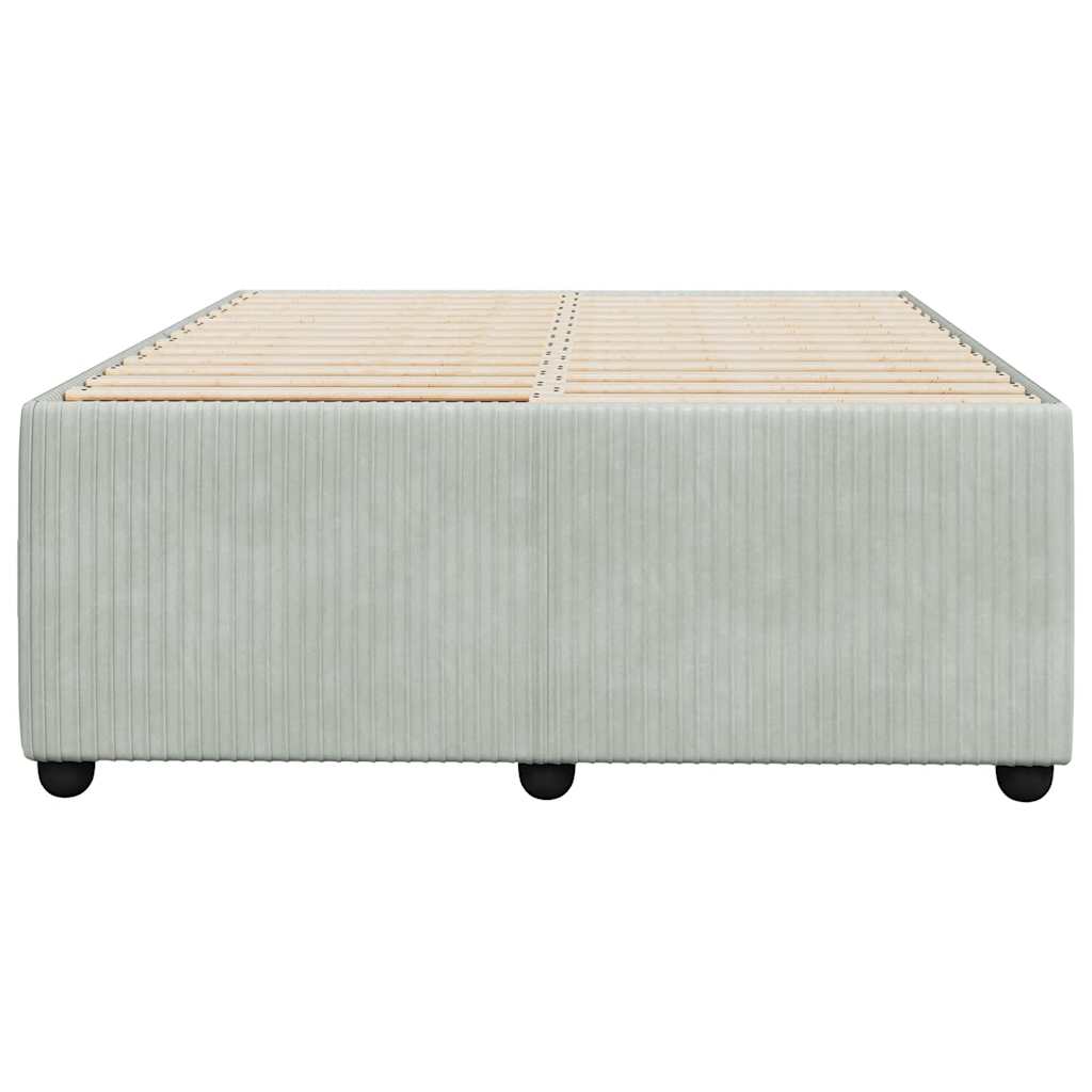Estrutura de cama sem colchão 120x200 cm veludo cinzento-claro