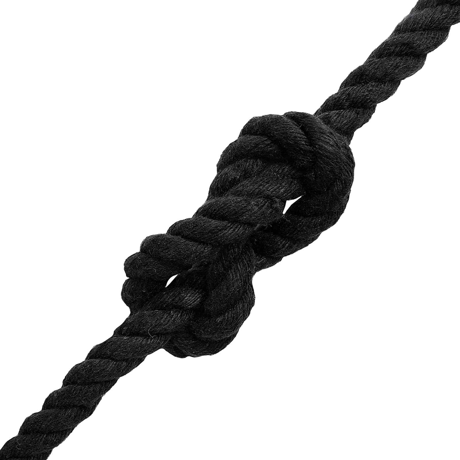 Corda de algodão 10 mm 250 m preto 100% algodão