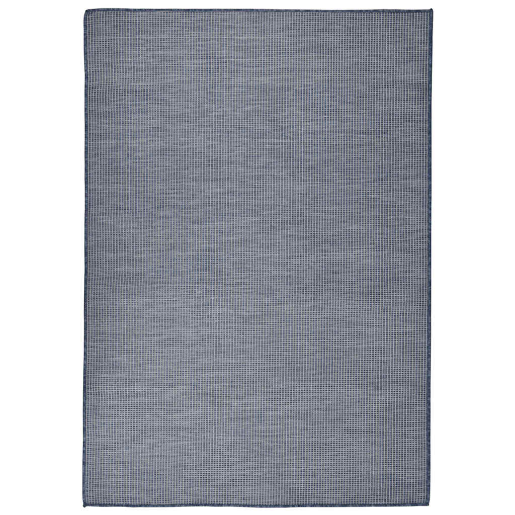 Tapete de tecido plano para exterior 160x230 cm azul
