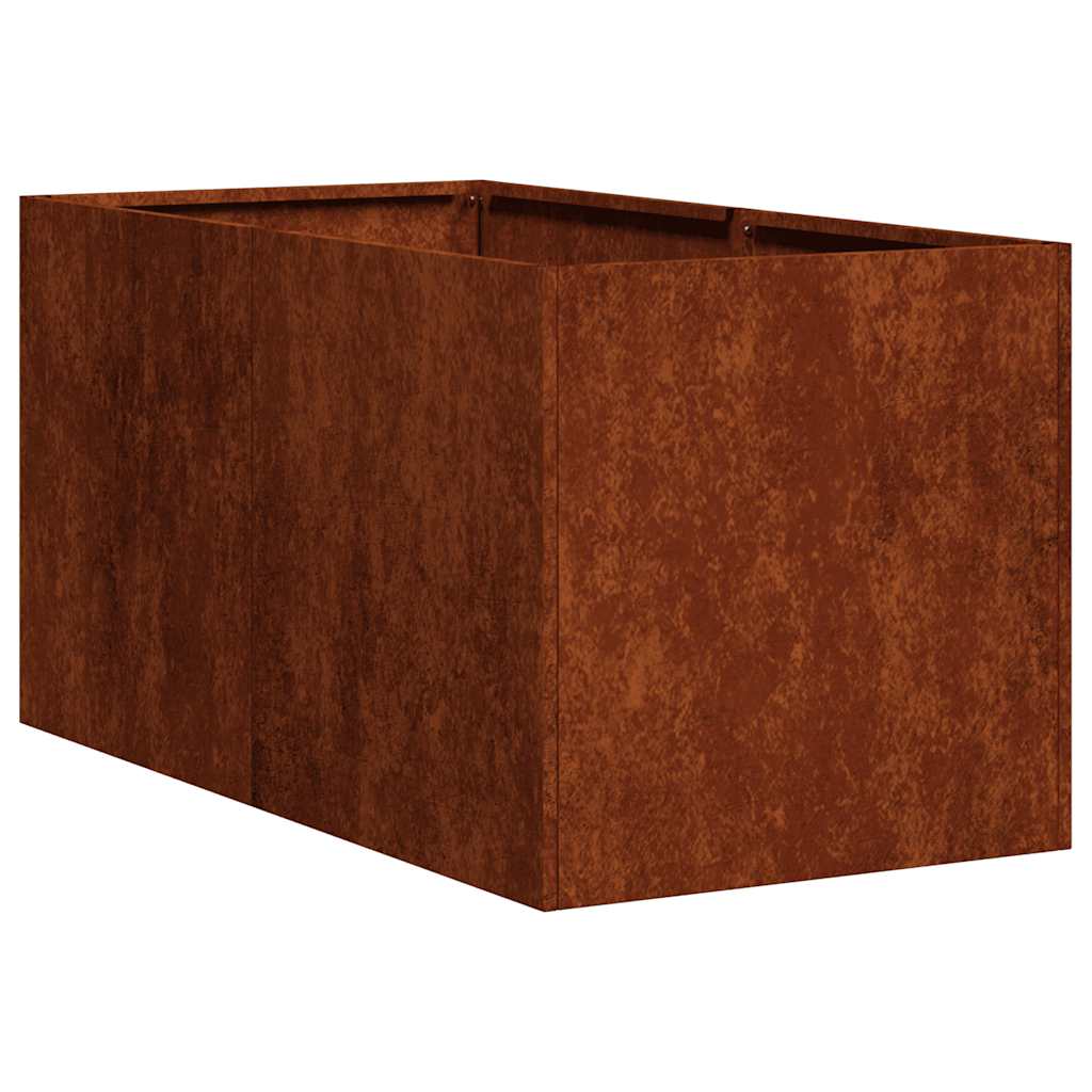 Floreira enferrujada 40x80x40 cm aço resistente