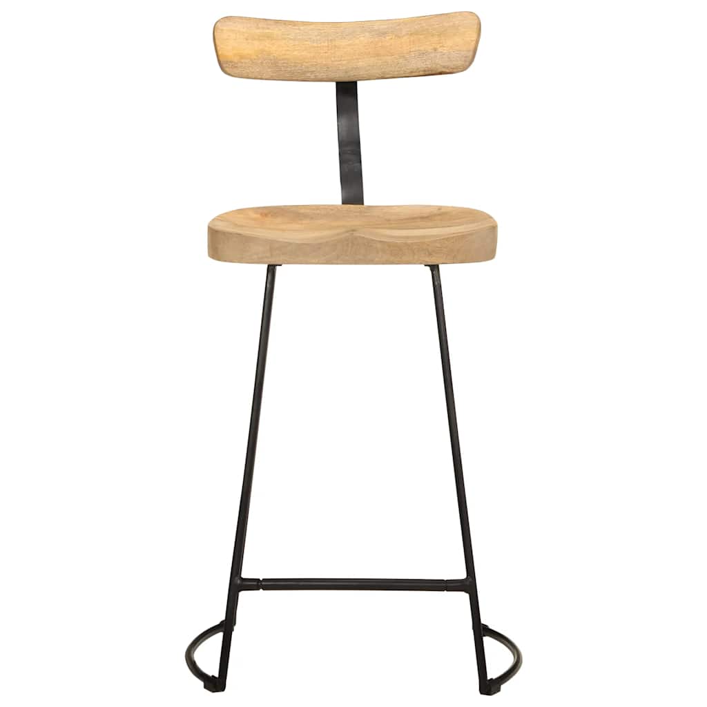 Bancos de bar 2 pcs 49x43x88 cm madeira de mangueira maciça