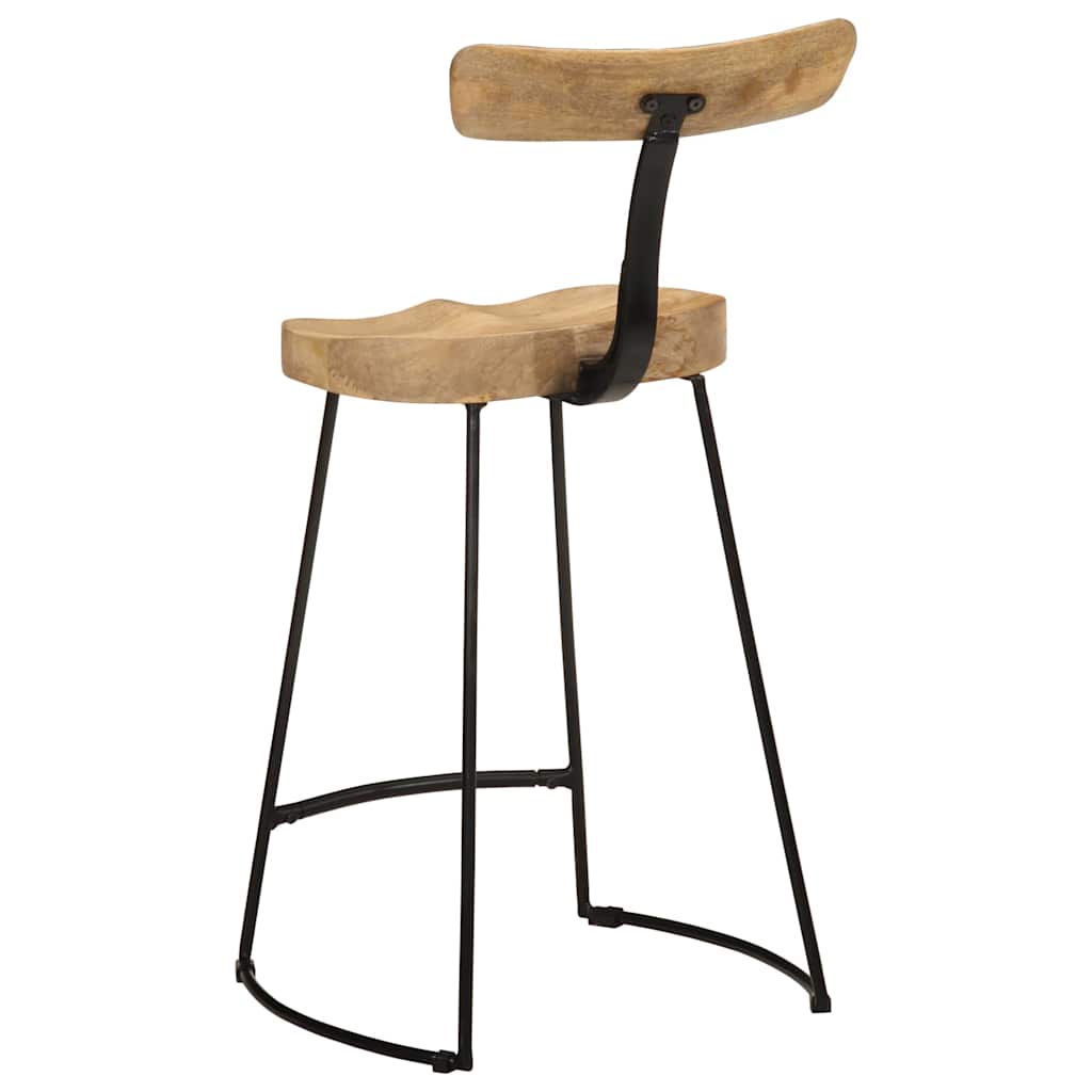 Bancos de bar 2 pcs 49x43x88 cm madeira de mangueira maciça