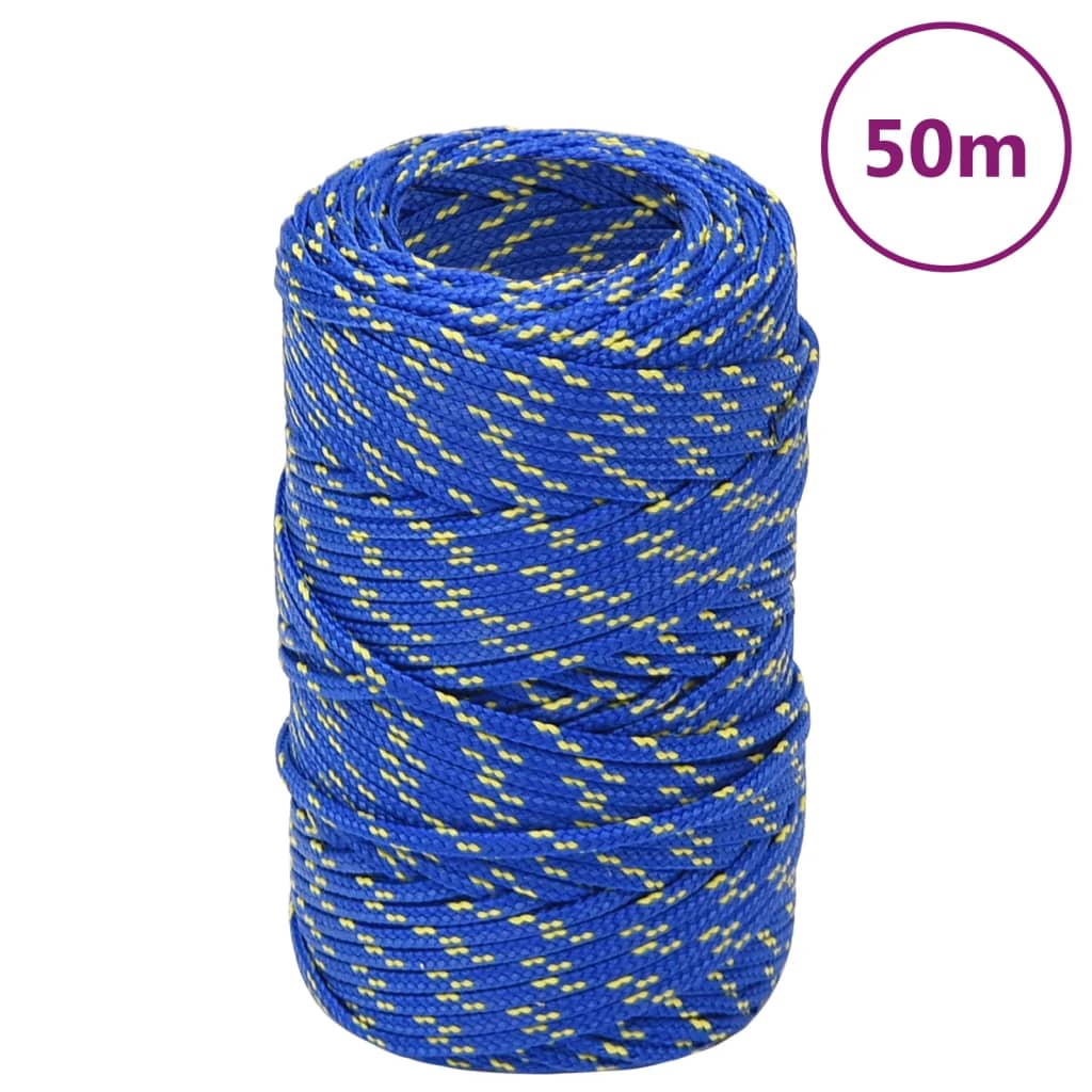 Corda de barco 2 mm 50 m polipropileno azul