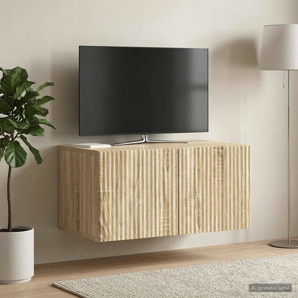 Gabinete de TV de parede carvalho sonoma 59,5 x 41 x 30 cm