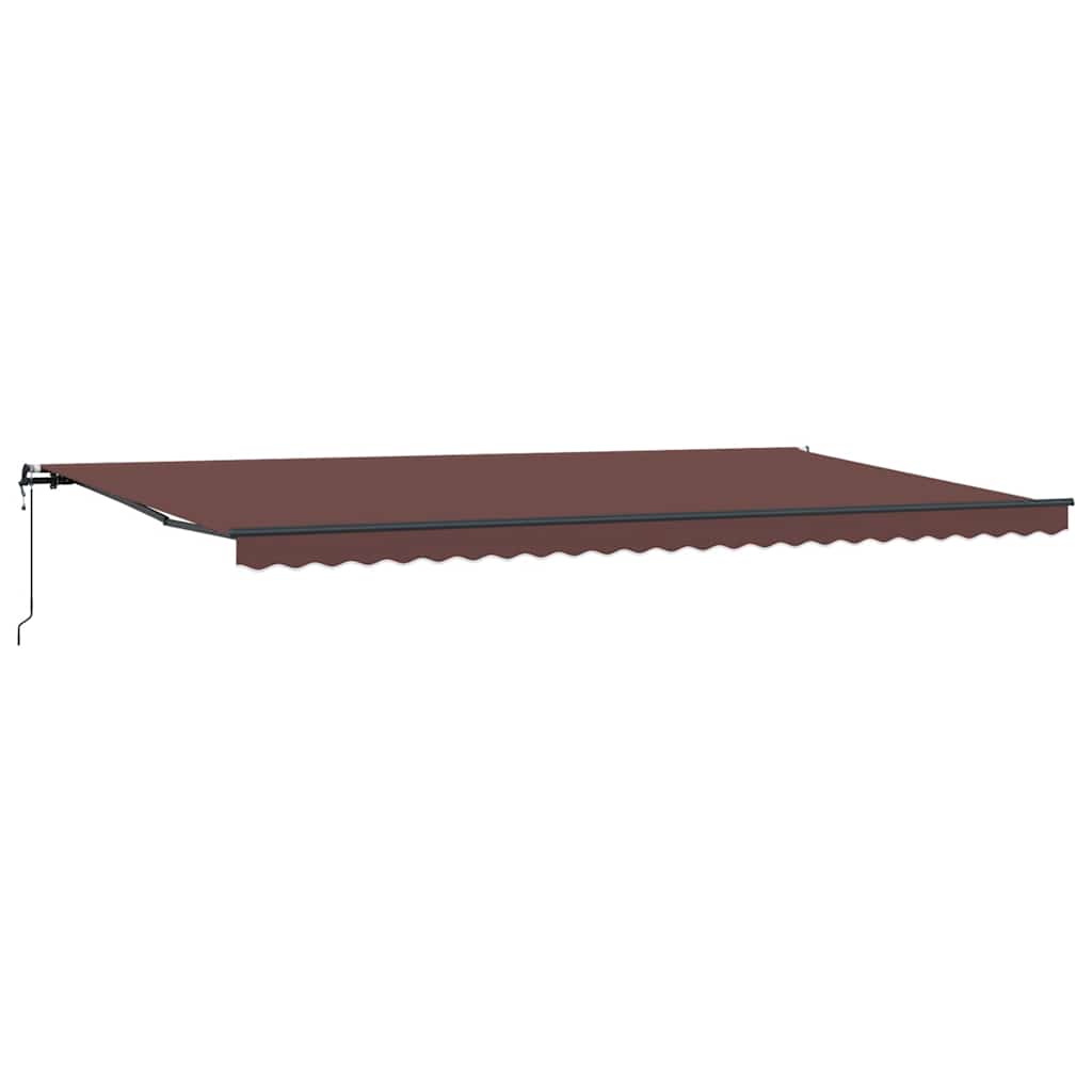 Toldo retrátil automático 600x300 cm castanho