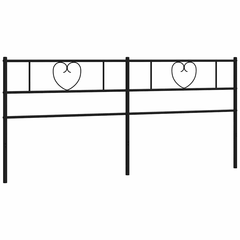 Cabeceira de substituição 180 cm metal preto