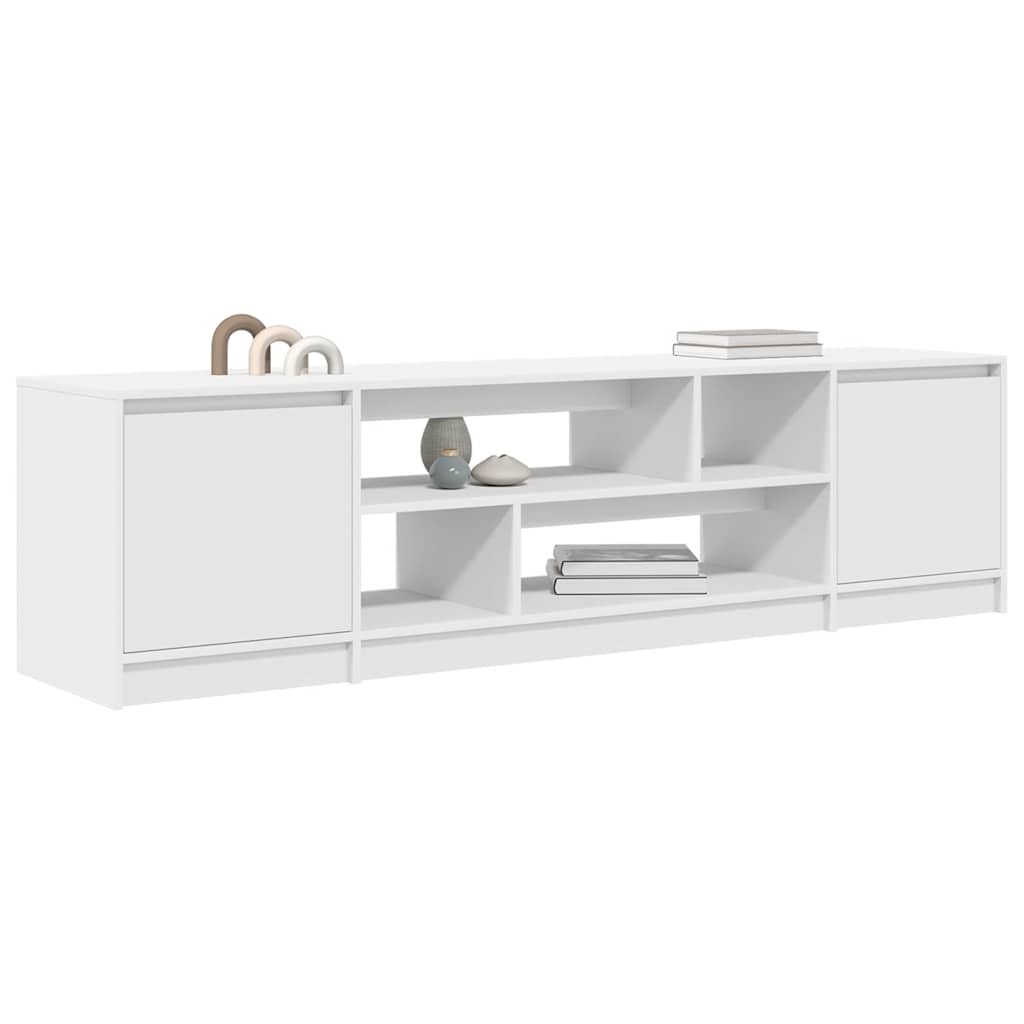 Armário de TV 188,5x41x50 cm derivados de madeira branco