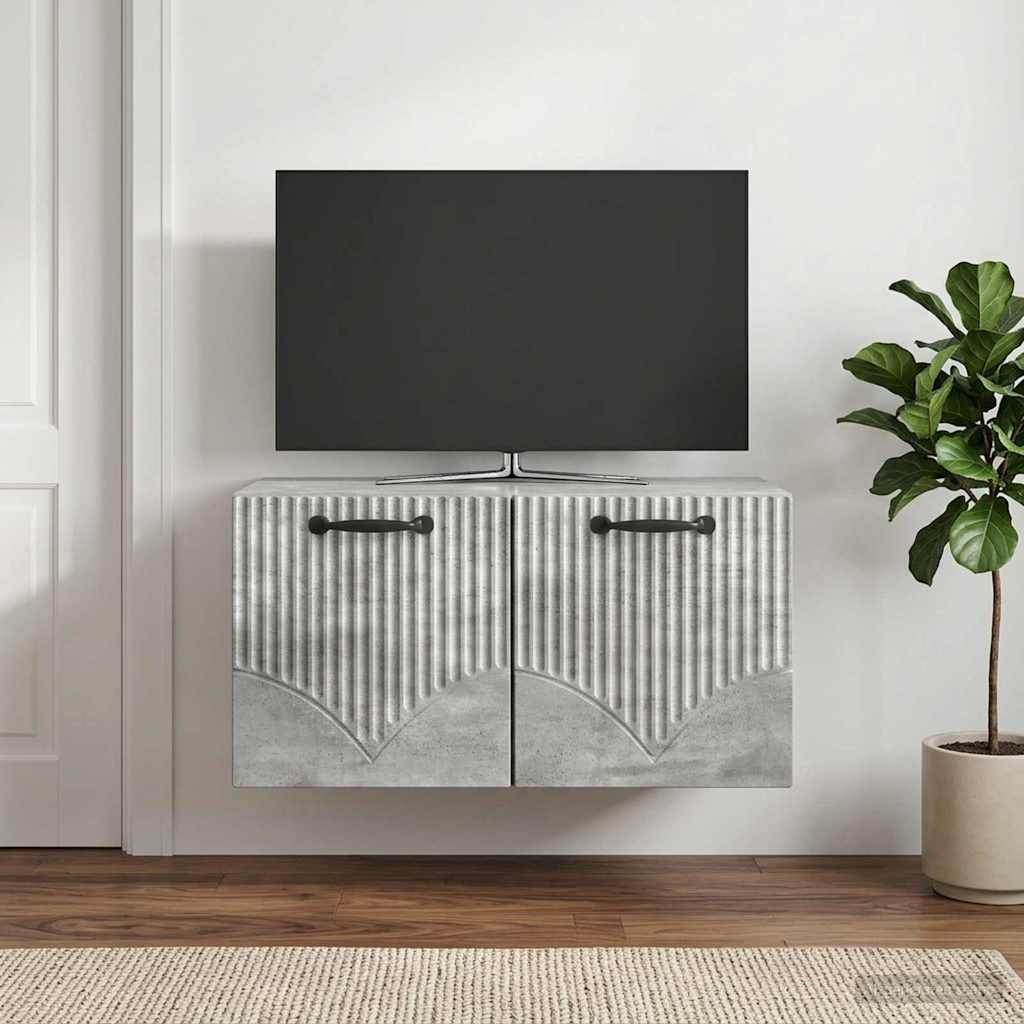 Gabinete de TV de parede cinzento cimento 59,5 x 41 x 30 cm