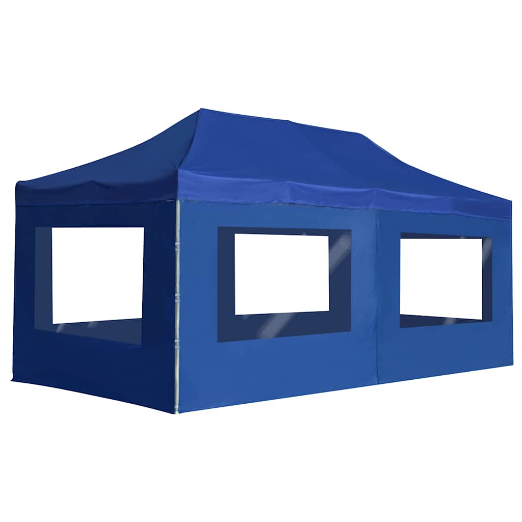 Tenda dobrável profissional com paredes alumínio 6x3m azul