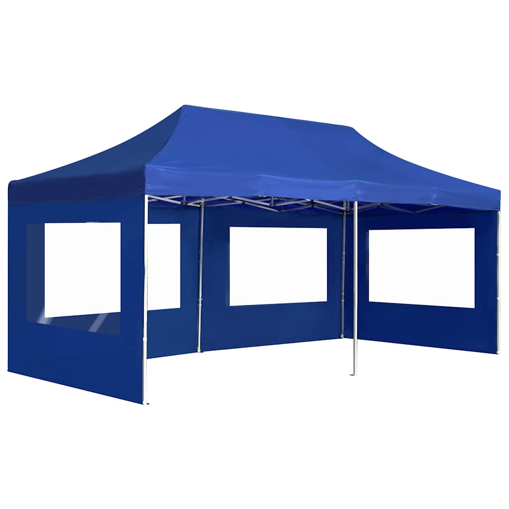Tenda dobrável profissional com paredes alumínio 6x3m azul