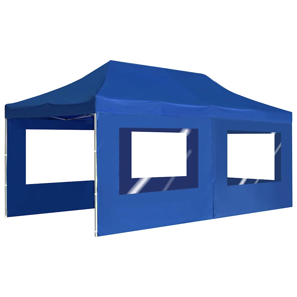 Tenda dobrável profissional com paredes alumínio 6x3m azul