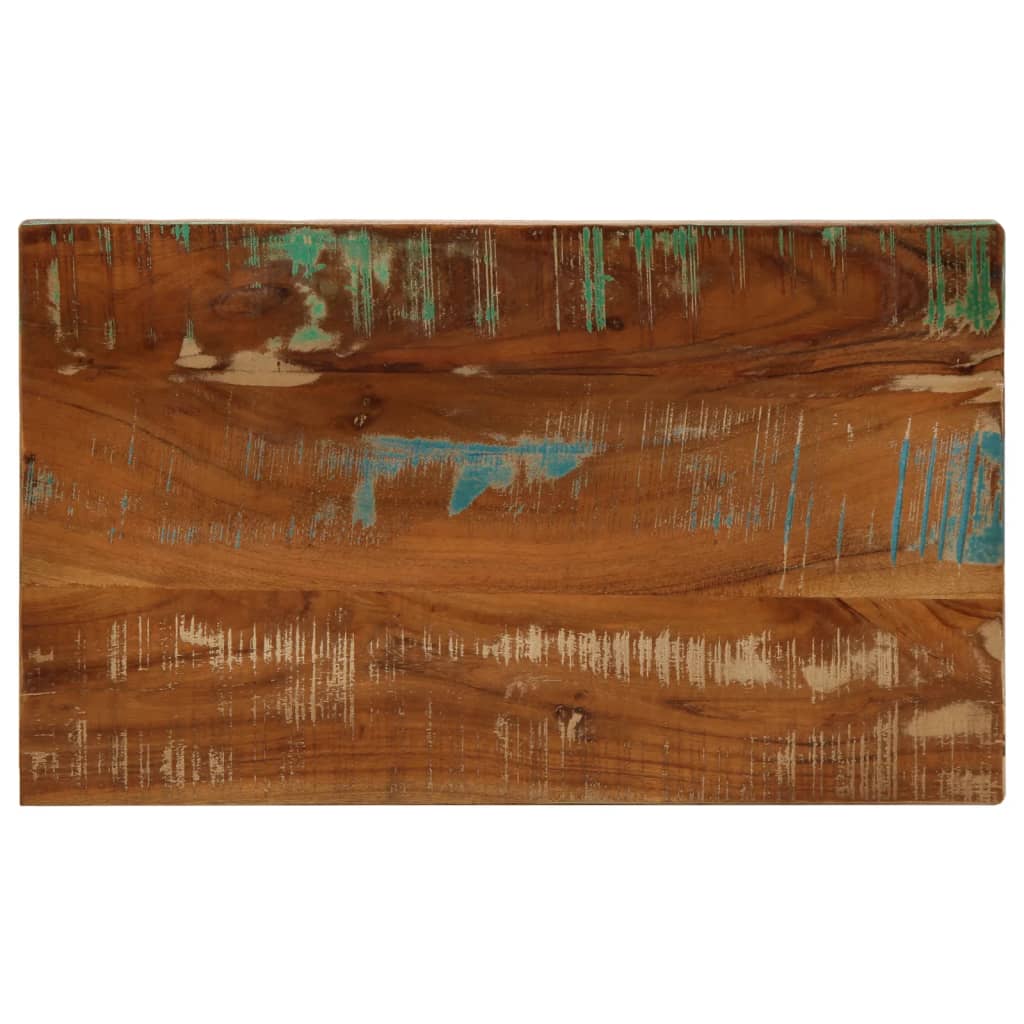 Tampo de mesa retangular 60x20x3,8 cm madeira recuperada maciça