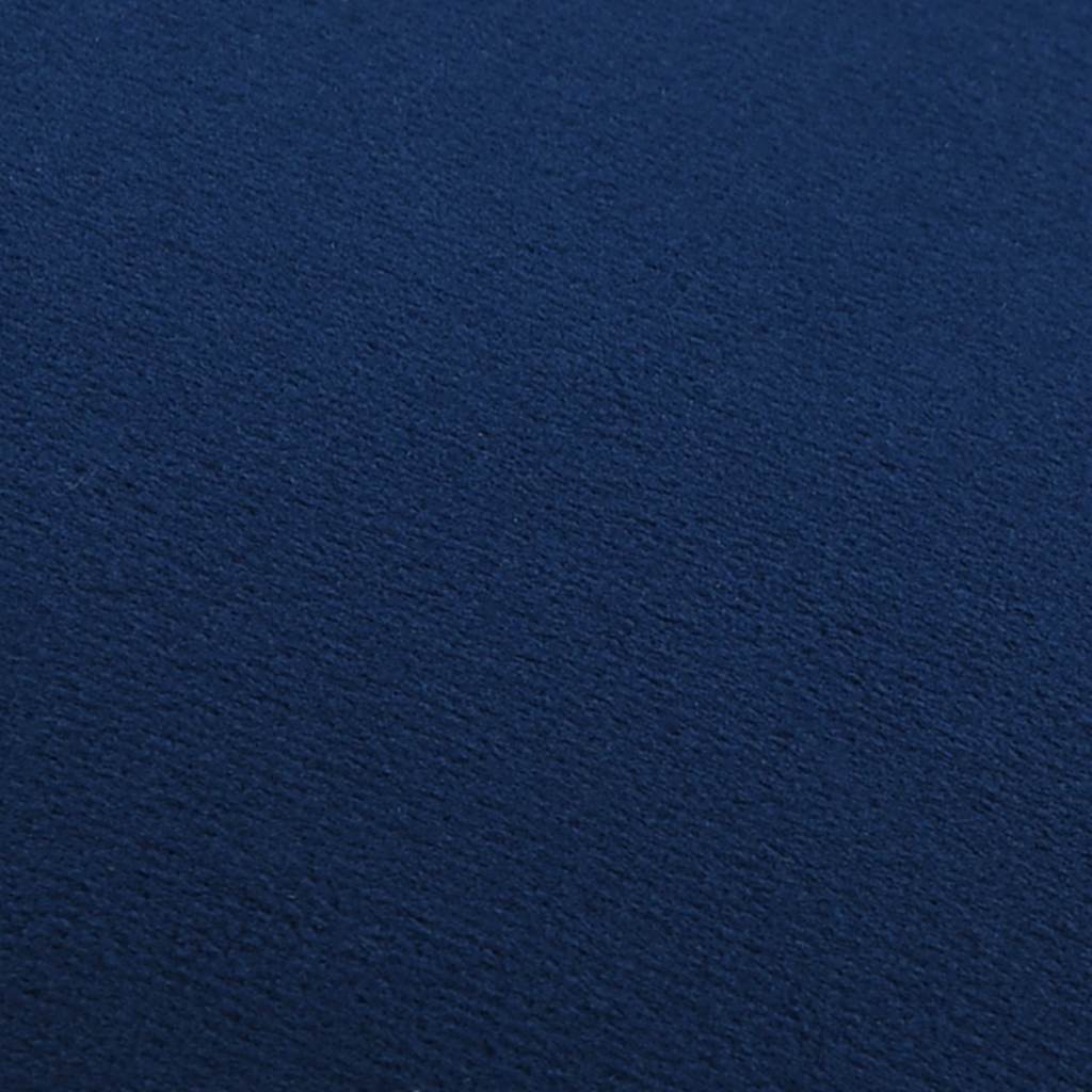 Banco 28 x 36 cm veludo azul e dourado
