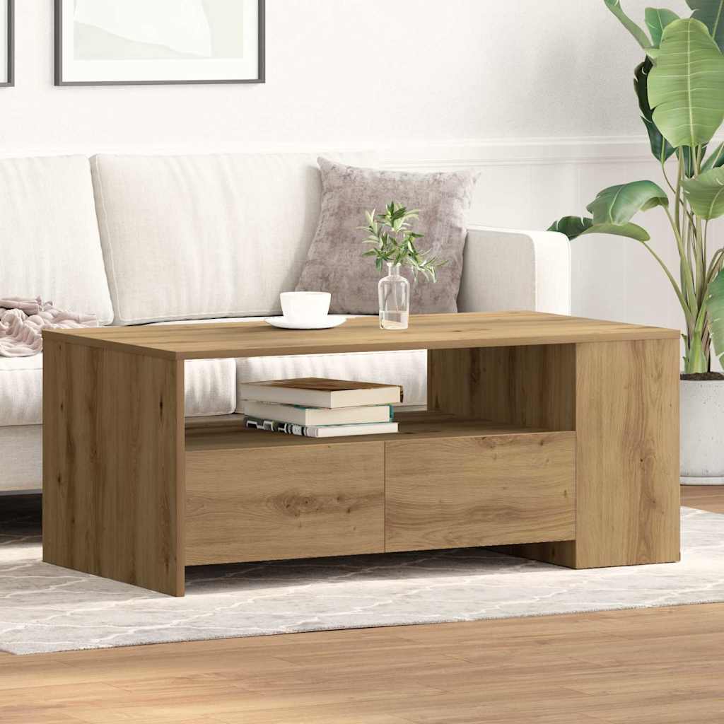 Mesa de centro carvalho artesanal 102 x 55 x 43,5 cm