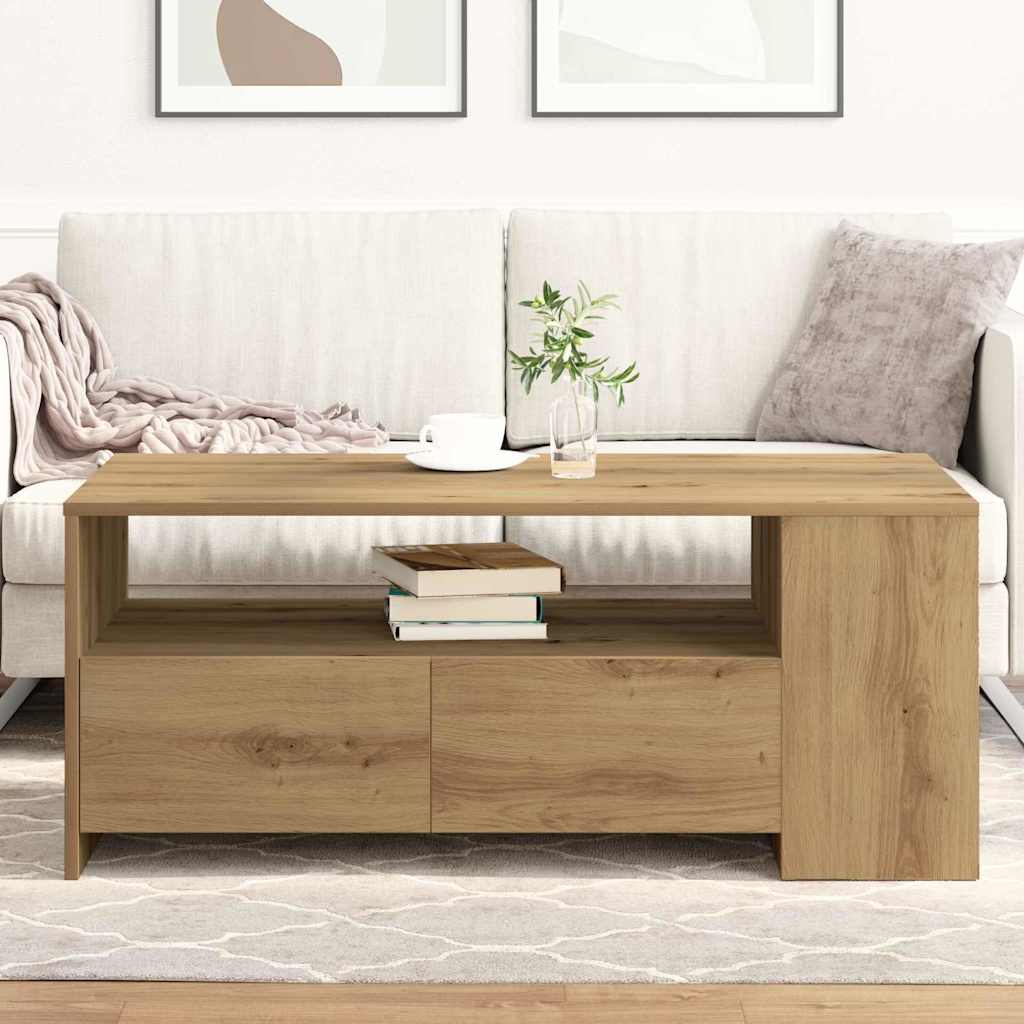 Mesa de centro carvalho artesanal 102 x 55 x 43,5 cm