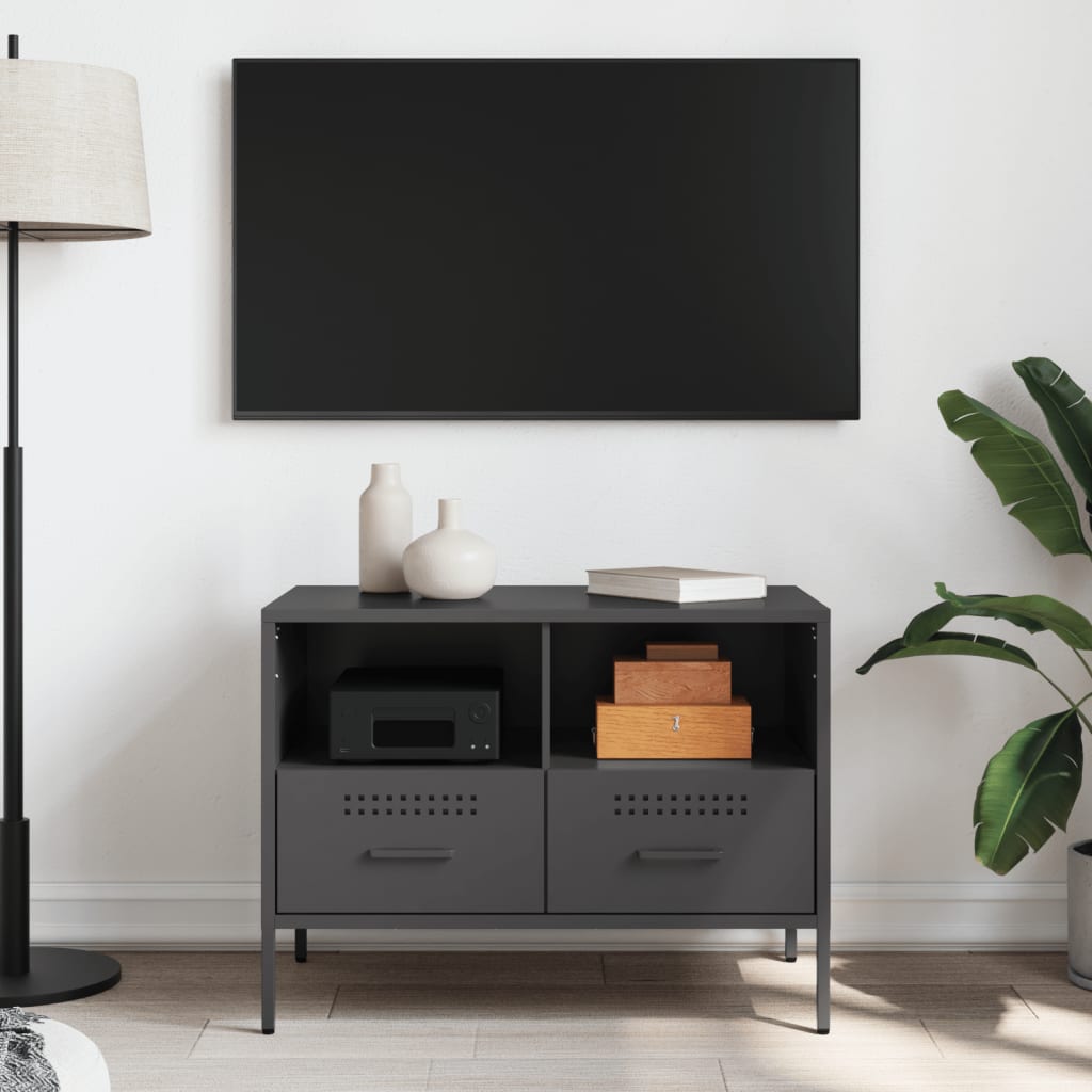 Móvel de TV 68x39x50,5 cm aço preto