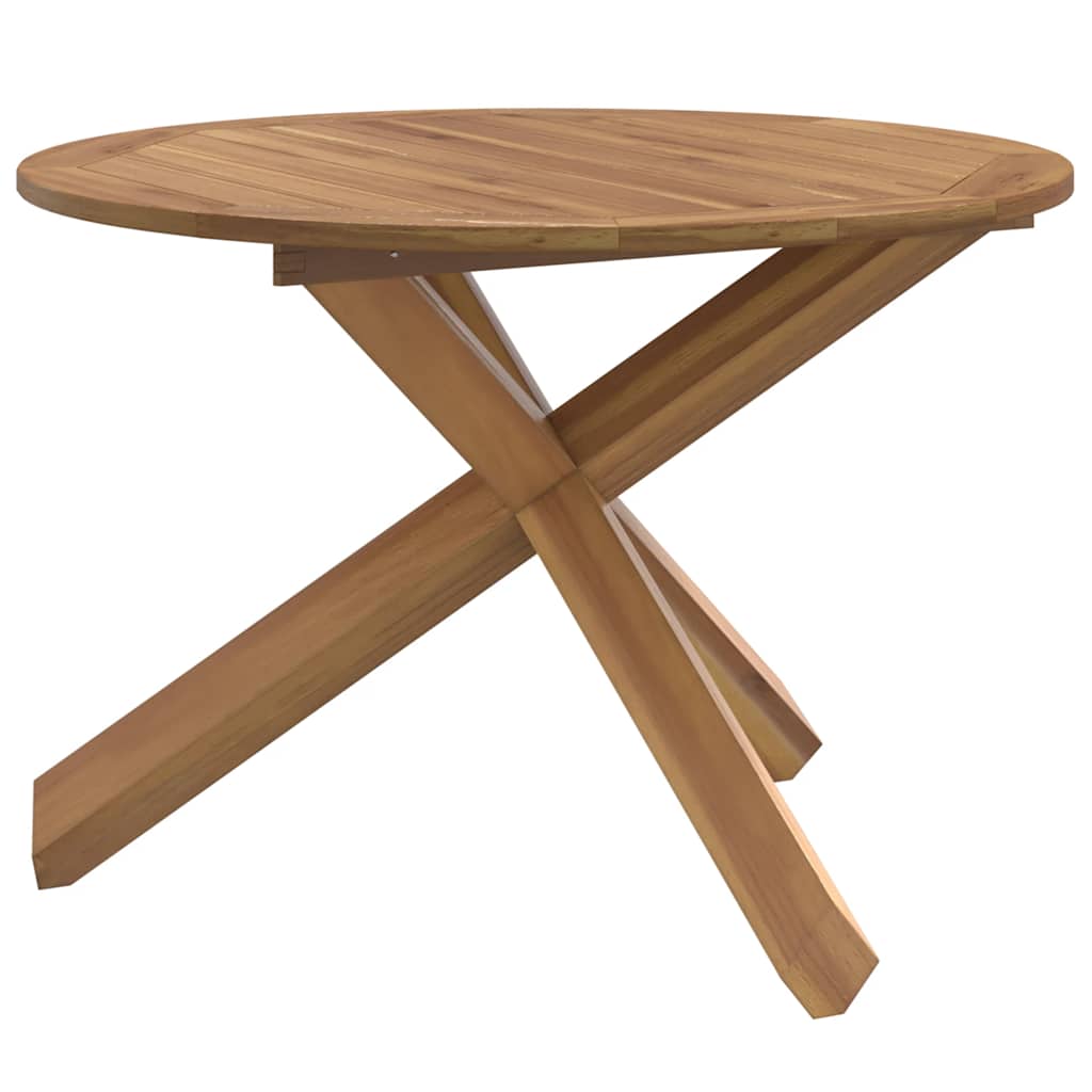 Mesa de jardim ø109x74 cm madeira maciça de teca