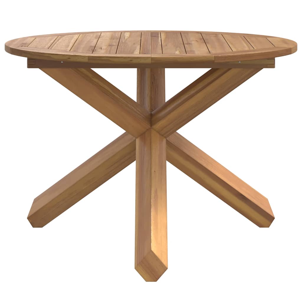 Mesa de jardim ø109x74 cm madeira maciça de teca