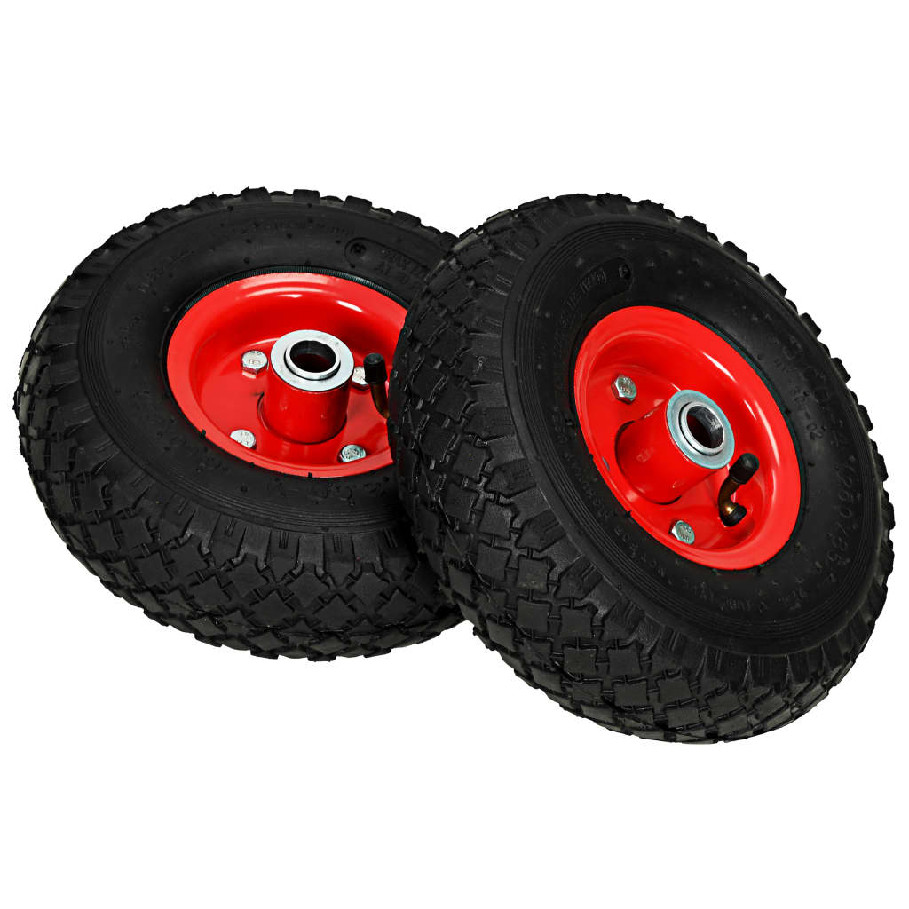 Rodas p/ carrinho de carga manual 2 pcs borracha 3.00-4