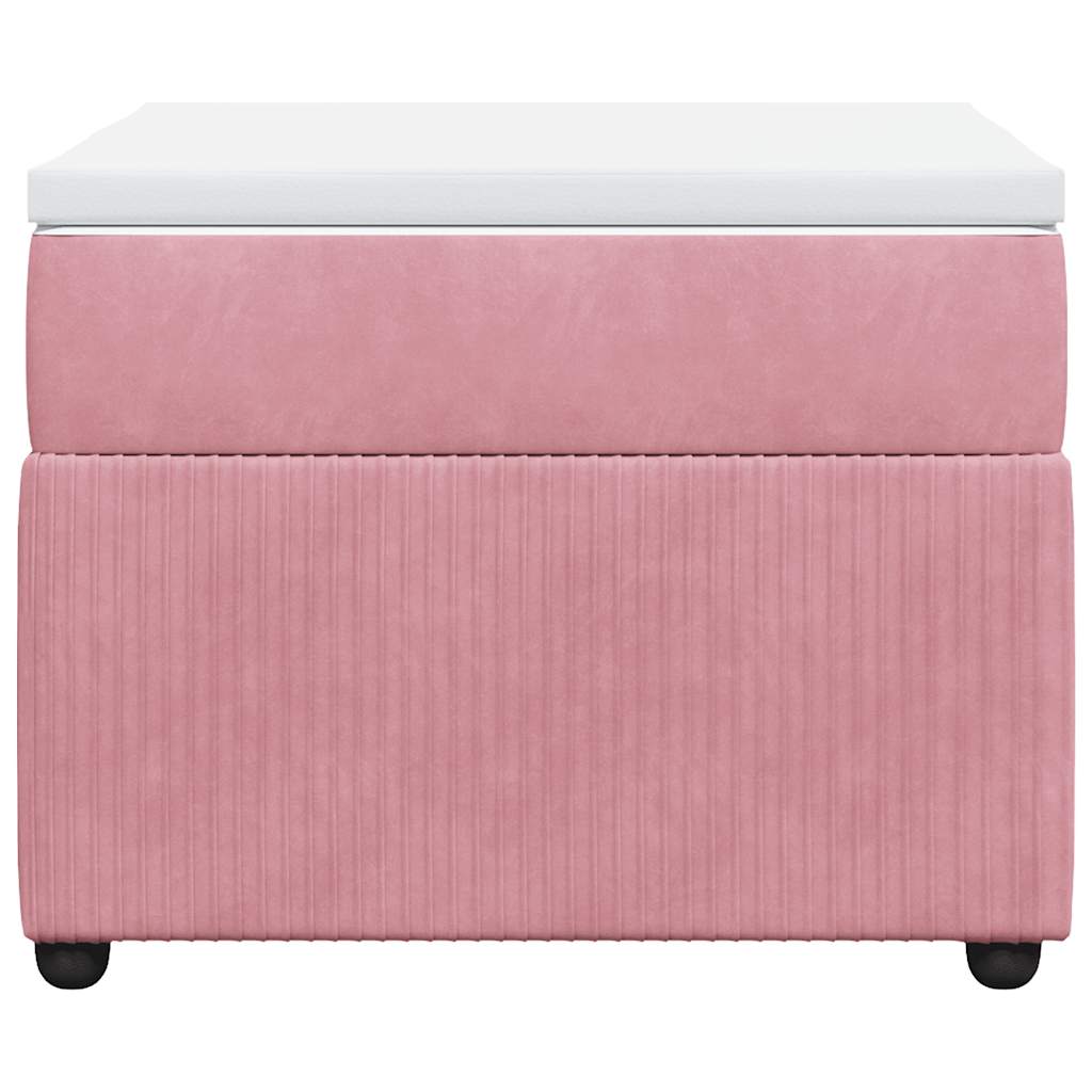 Cama com molas/colchão 90x190 cm veludo rosa
