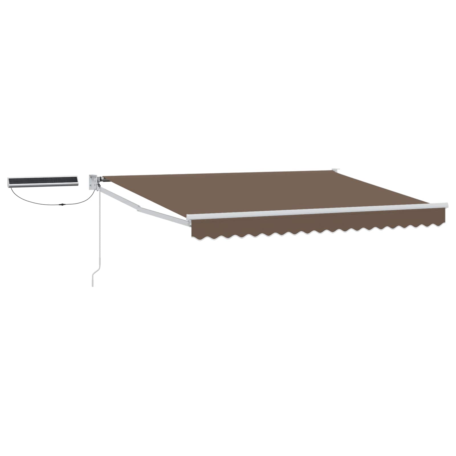 Toldo retrátil elétrico cinzento-acastanhado